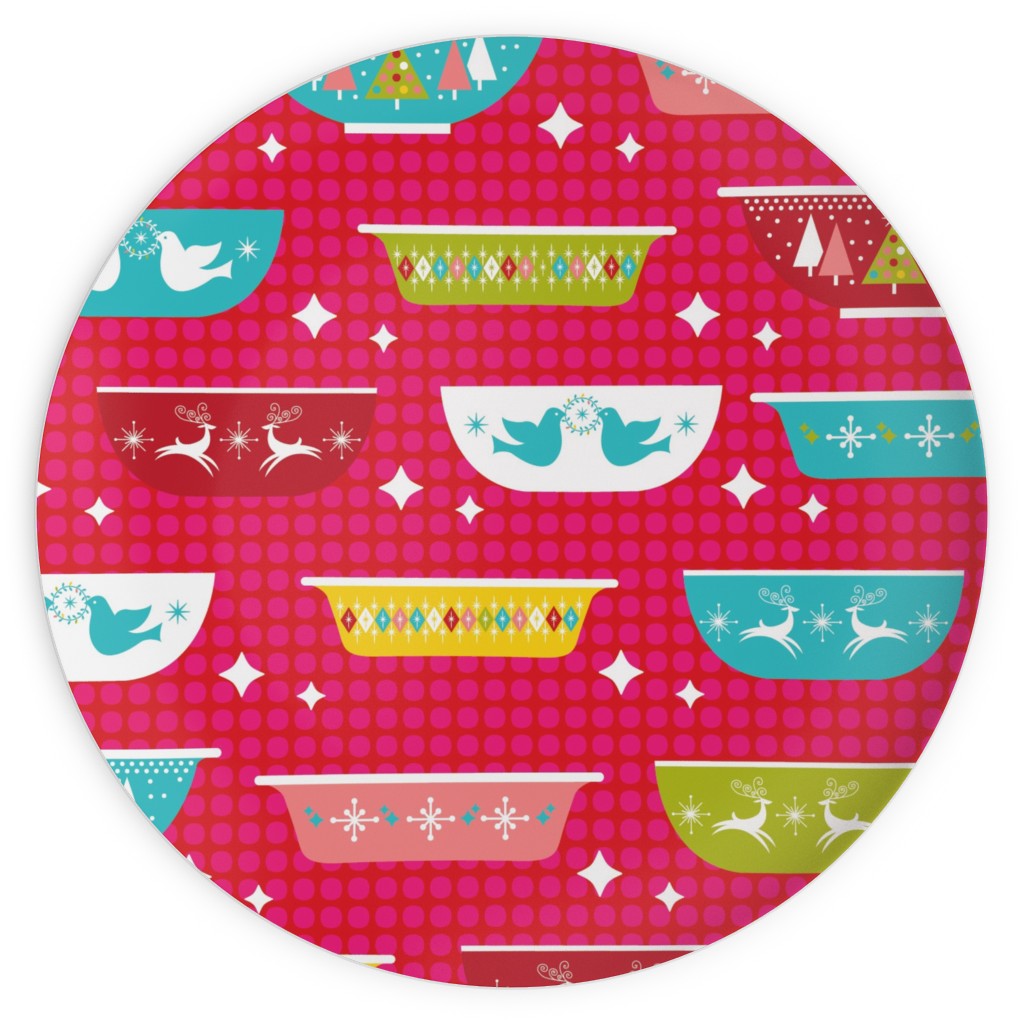Christmas Dishes Plates, 10x10, Multicolor