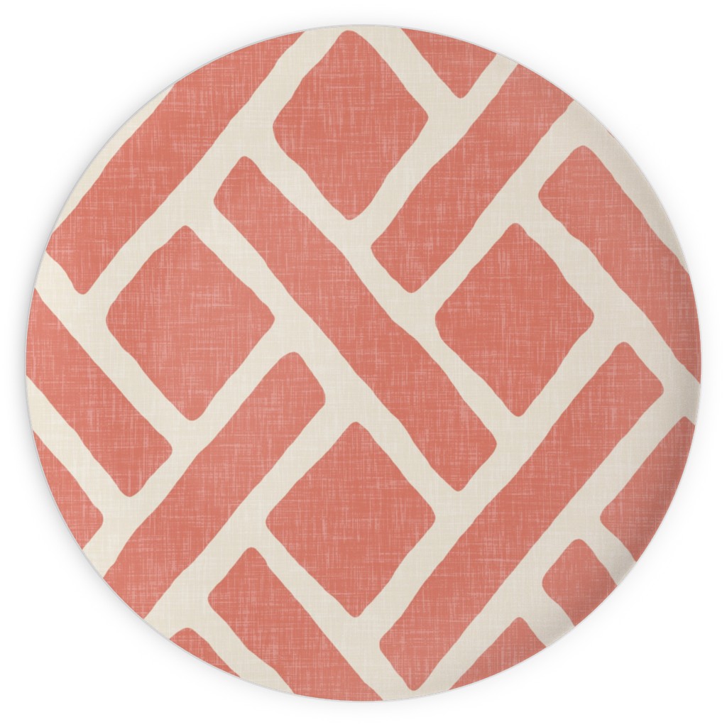 Savannah Trellis Plates, 10x10, Pink