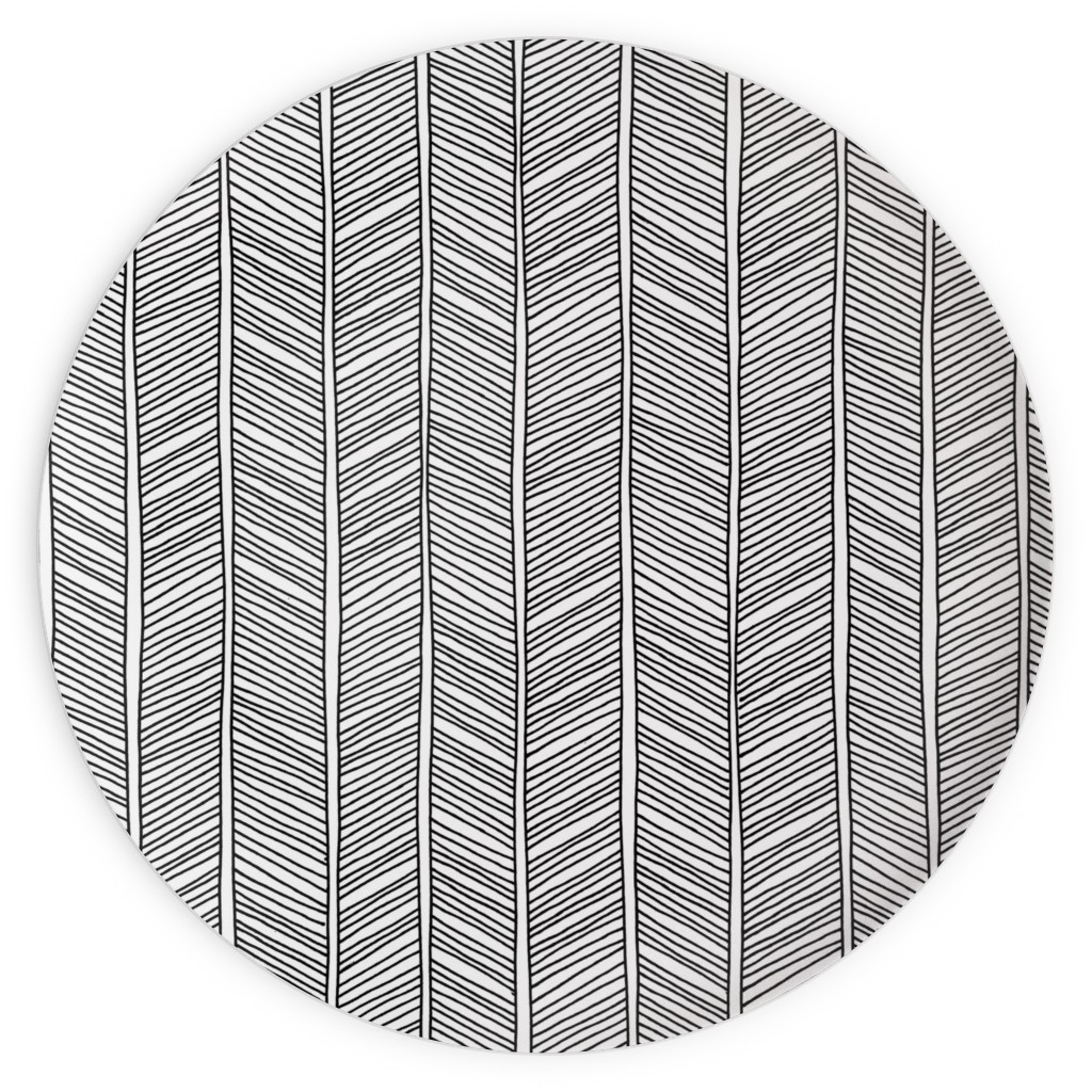 Vines + Lines - Neutral Plates, 10x10, Black