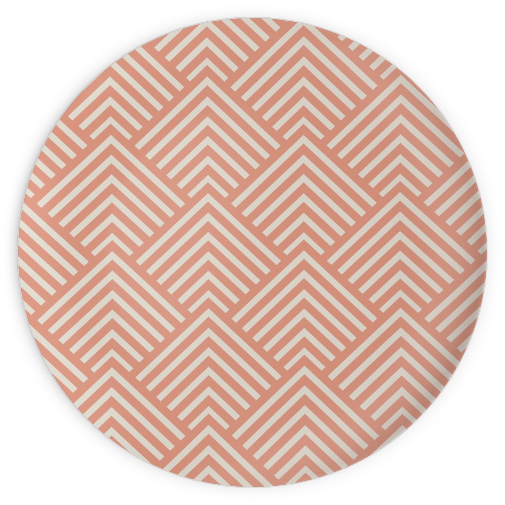 Mod Triangles - Blush Plates, 10x10, Pink