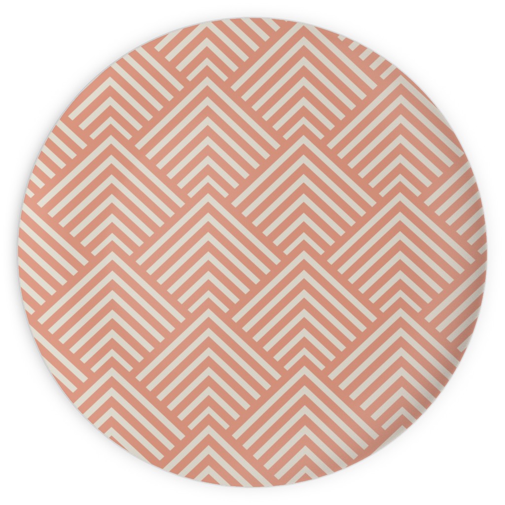Mod Triangles - Blush Plates, 10x10, Pink