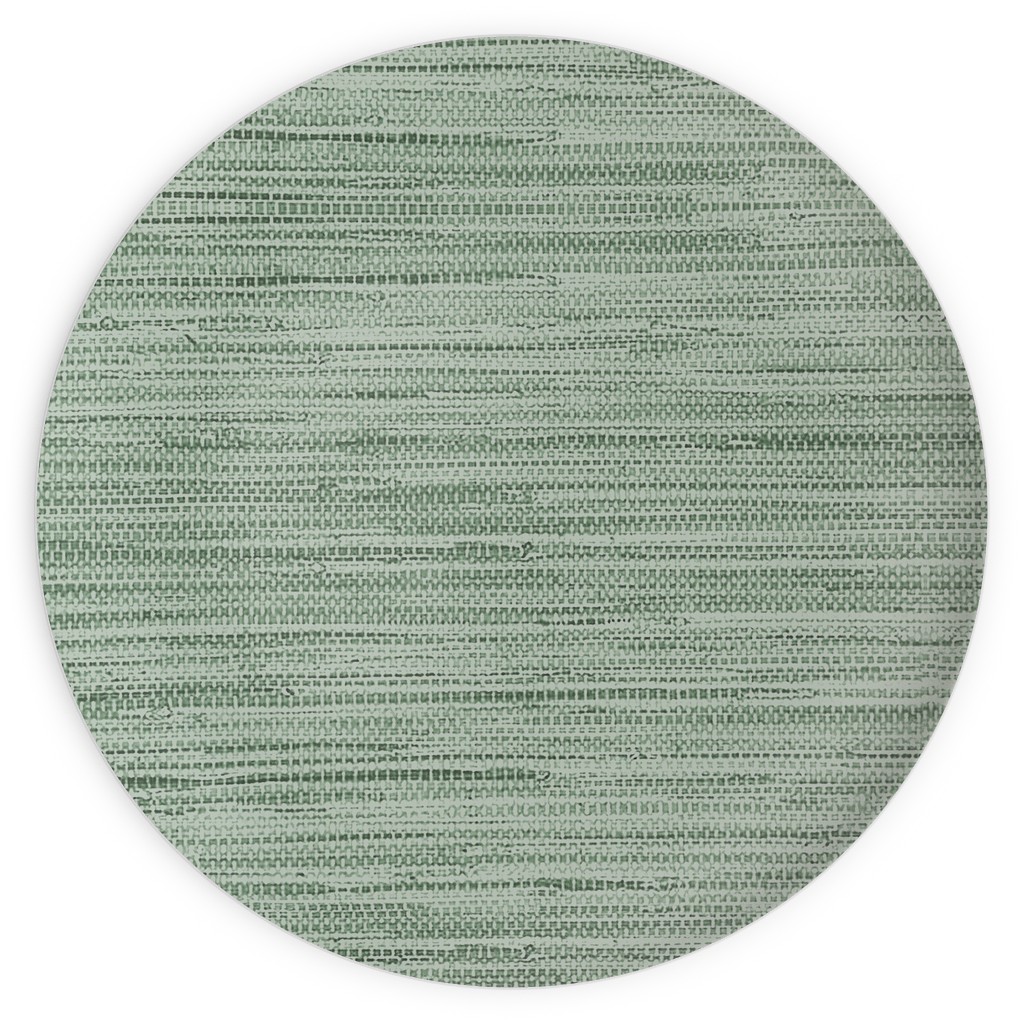 Grasscloth Plates, 10x10, Green