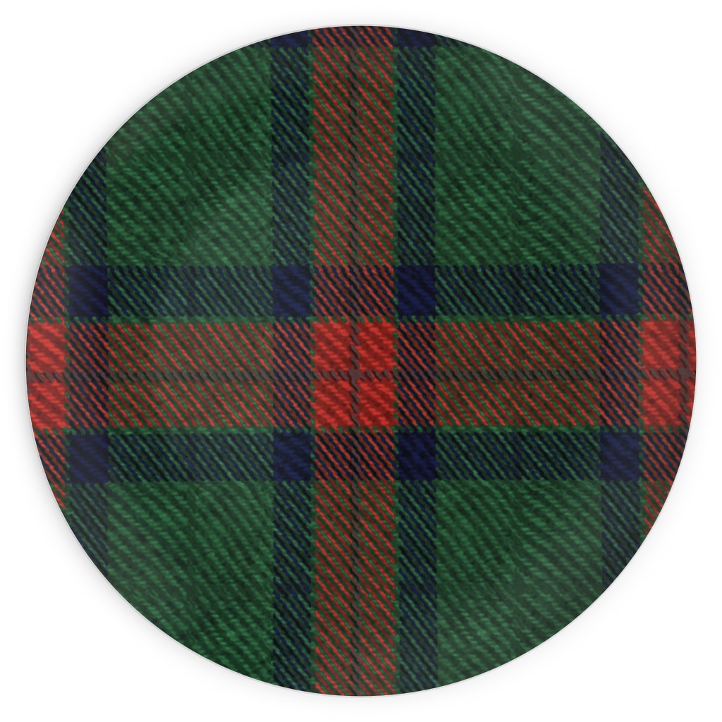 Holiday Tartan Plates, 10x10, Green