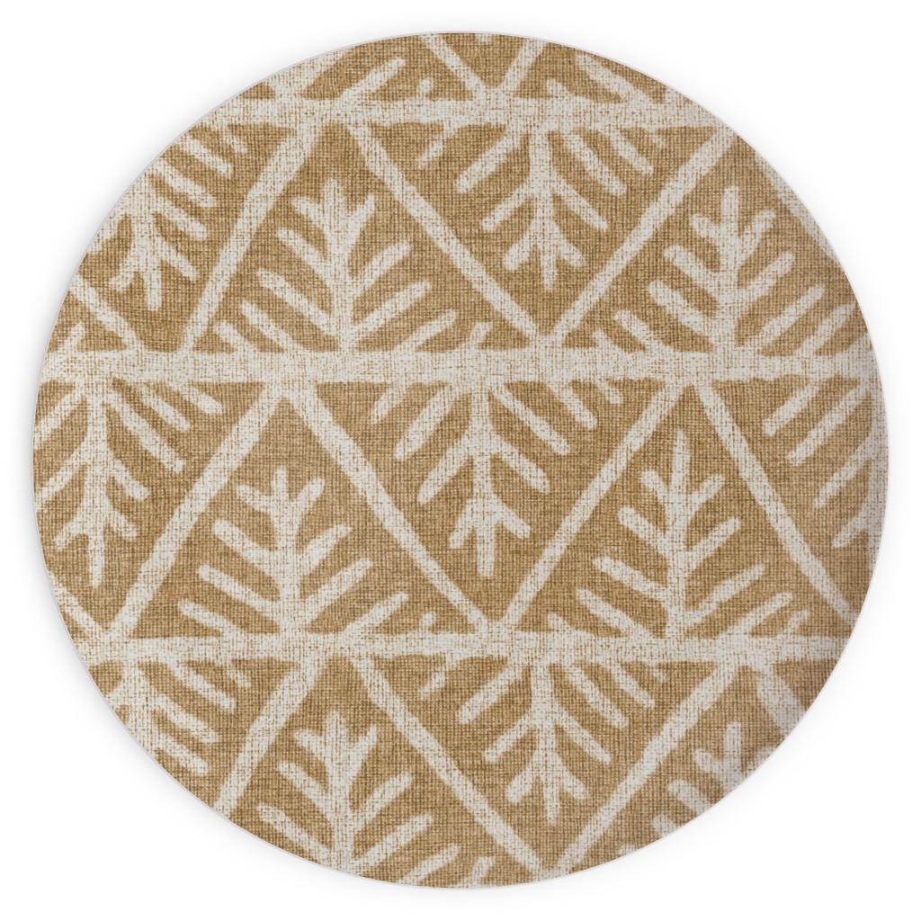 Textured Mudcloth Plates, 10x10, Brown