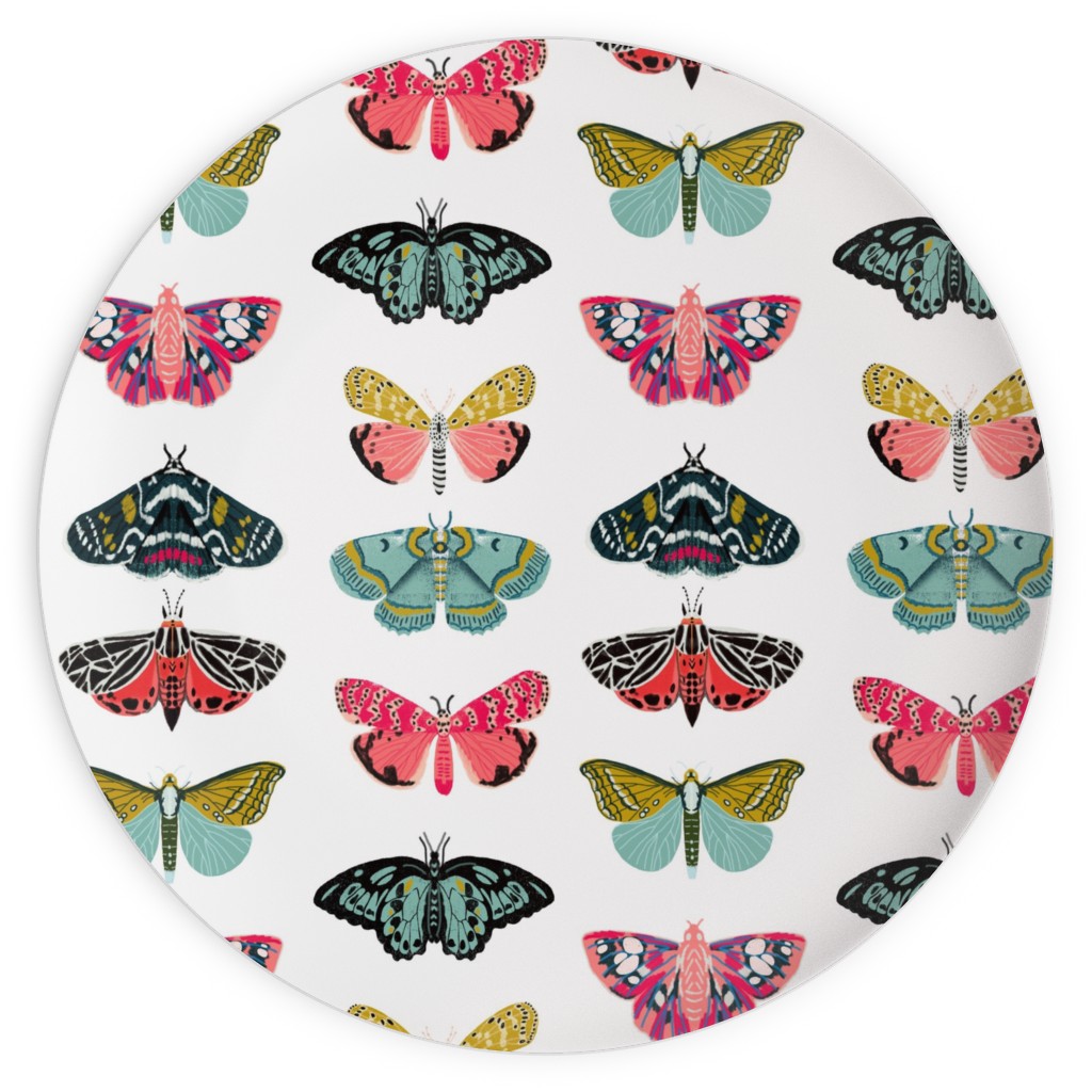 Moths and Butterflies Spring Garden - Light Plates, 10x10, Multicolor