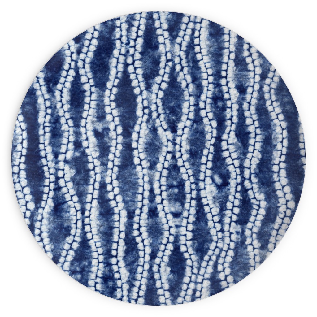 Shibori Ripples - Blue Plates, 10x10, Blue