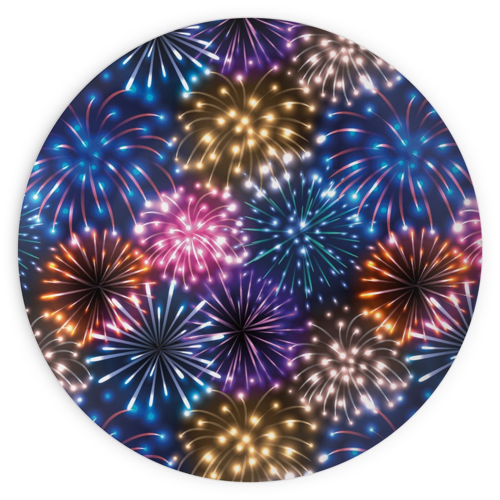 Fireworks - Multi Plates, 10x10, Multicolor
