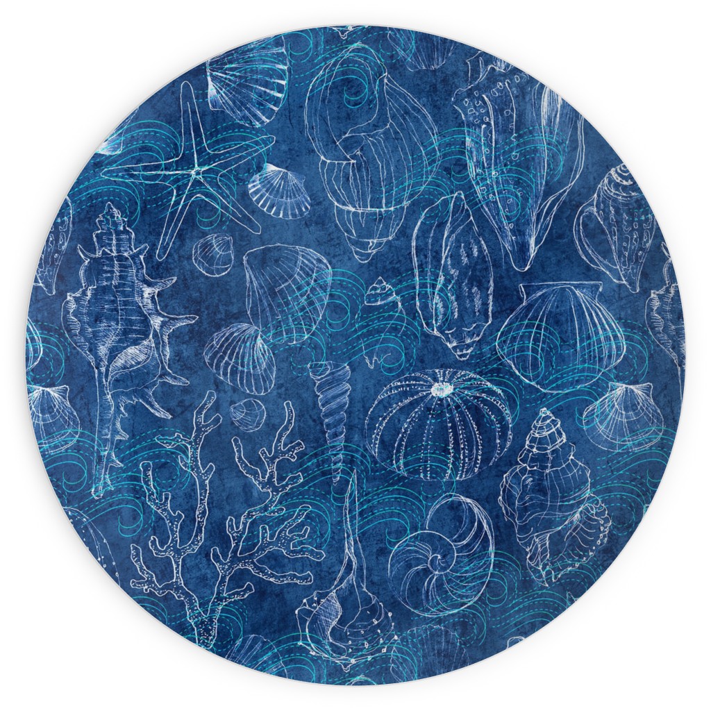 How Blue Is My Ocean Plates, 10x10, Blue