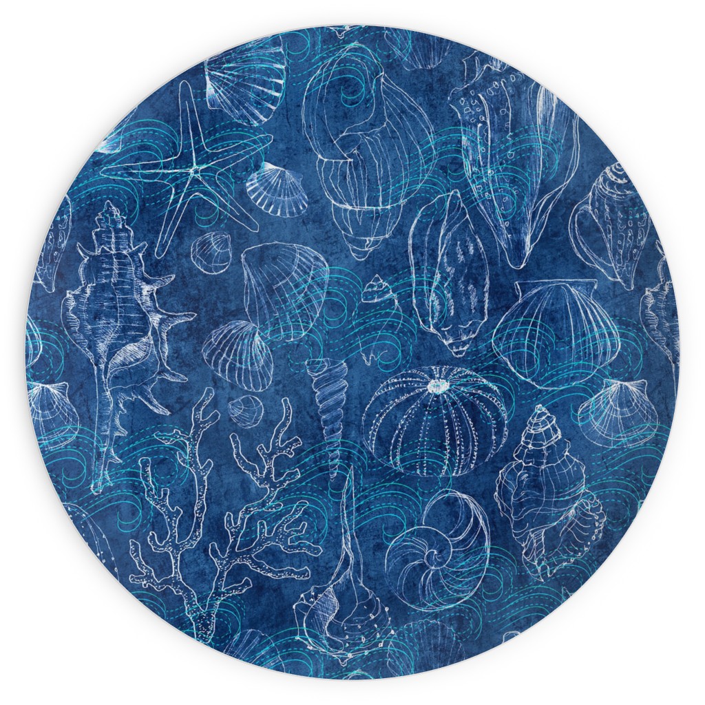 How Blue Is My Ocean Plates, 10x10, Blue, True Blue