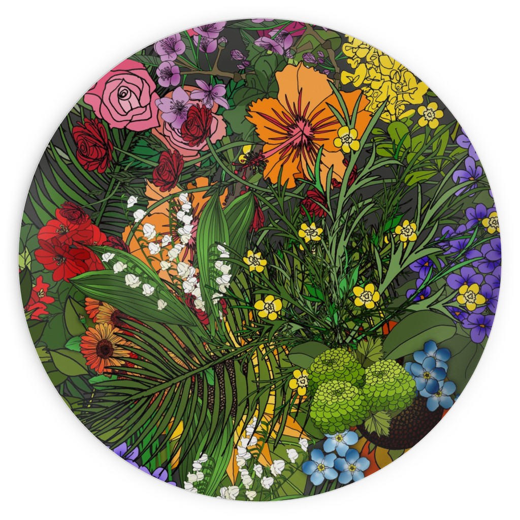 Botanic Garden Plates, 10x10, Multicolor