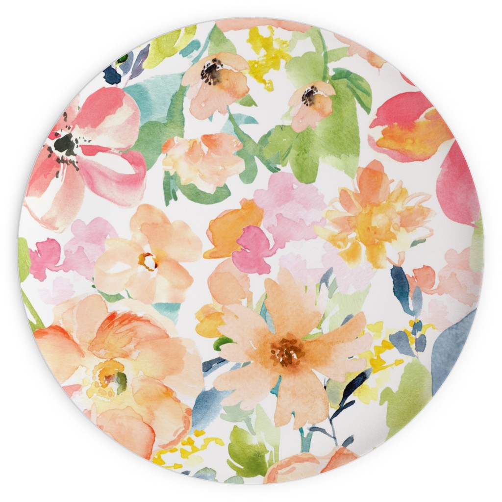 Floral Love Print Plates, 10x10, Multicolor