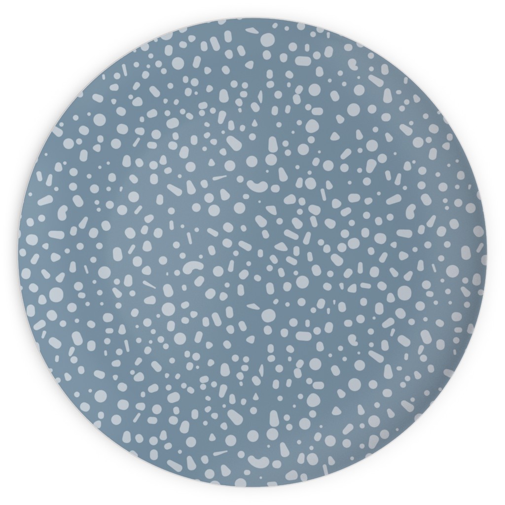 Arctic Thaw - Dark Grey Plates, 10x10, Blue, True Blue