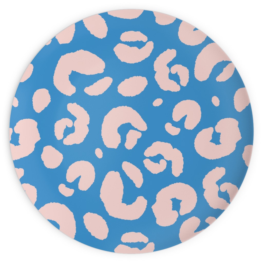 Jaguar Spots - Blue Plates, 10x10, Blue