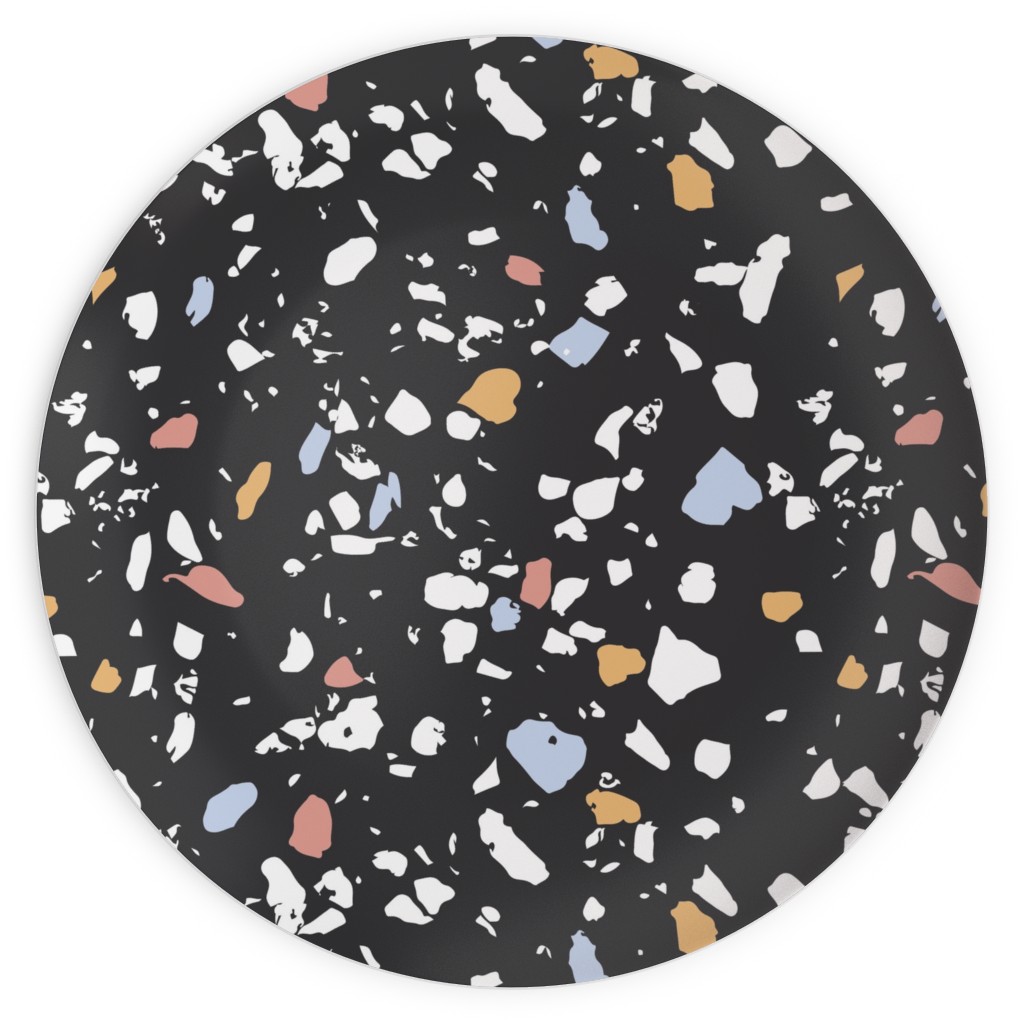 Terrazzo Print - Dark Plates, 10x10, Black