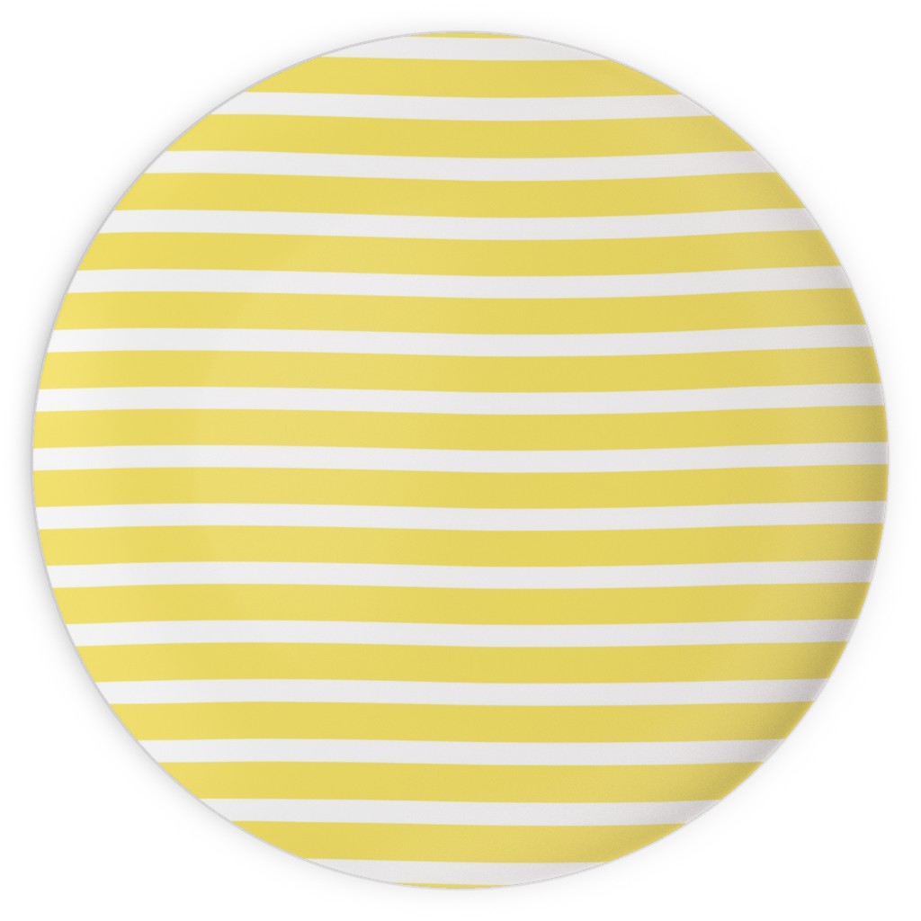 Wonky Stripe - Sunny Plates, 10x10, Yellow