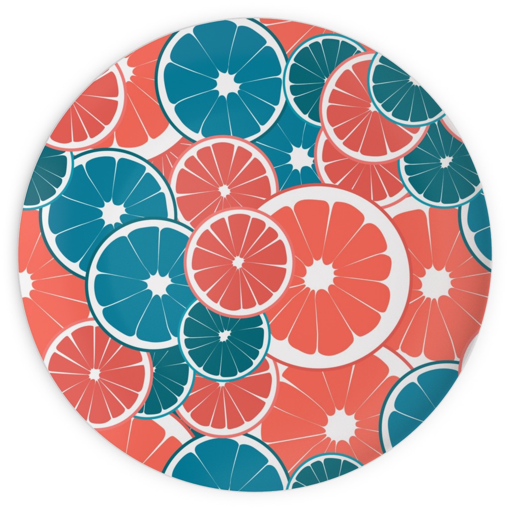 Citrus Plates, 10x10, Pink, Bright Pink