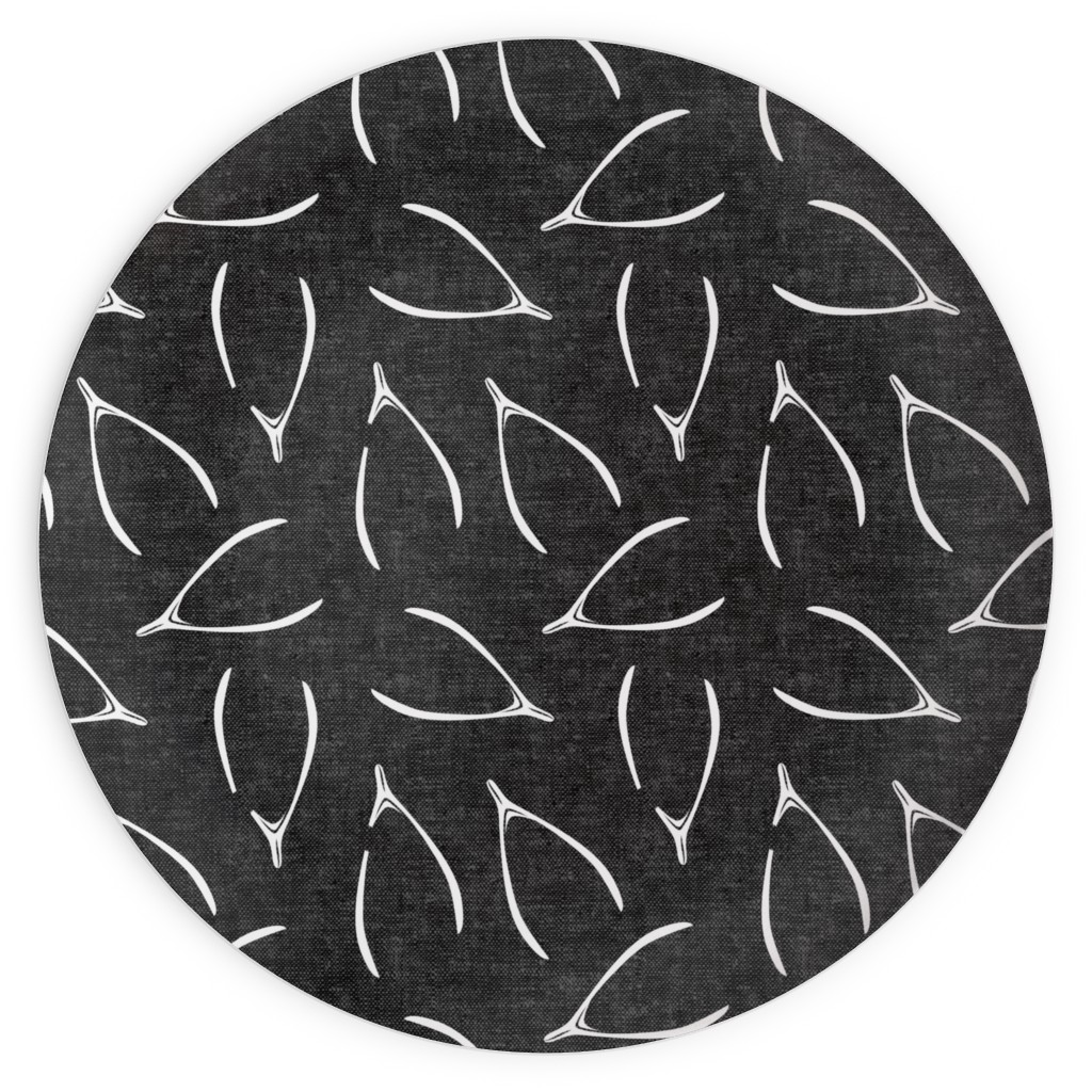 Wishbones - Gray Plates, 10x10, Gray