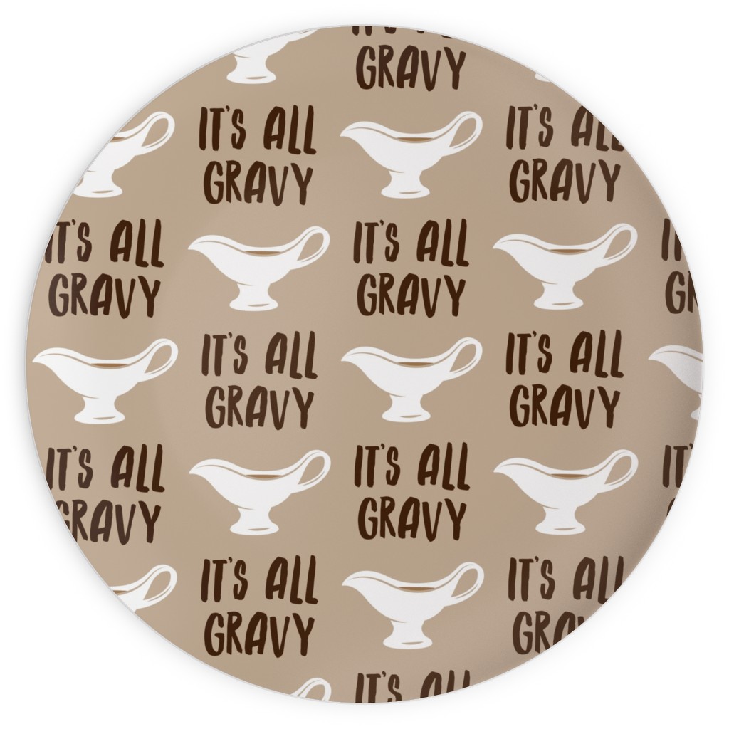 It's All Gravy - Funny Thanksgiving - Tan Plates, 10x10, Beige