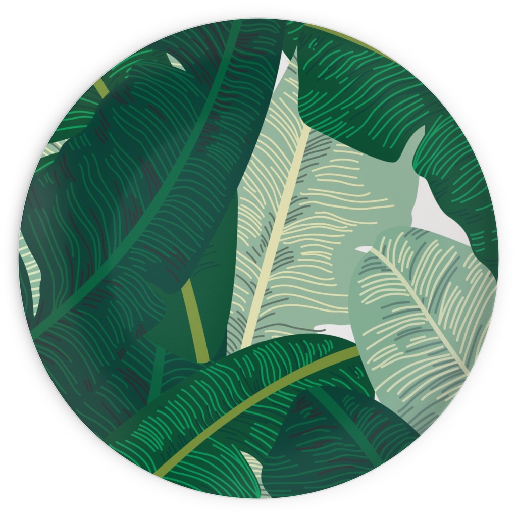 Classic Banana Leaves - Palm Springs Green Plates, 10x10, Green