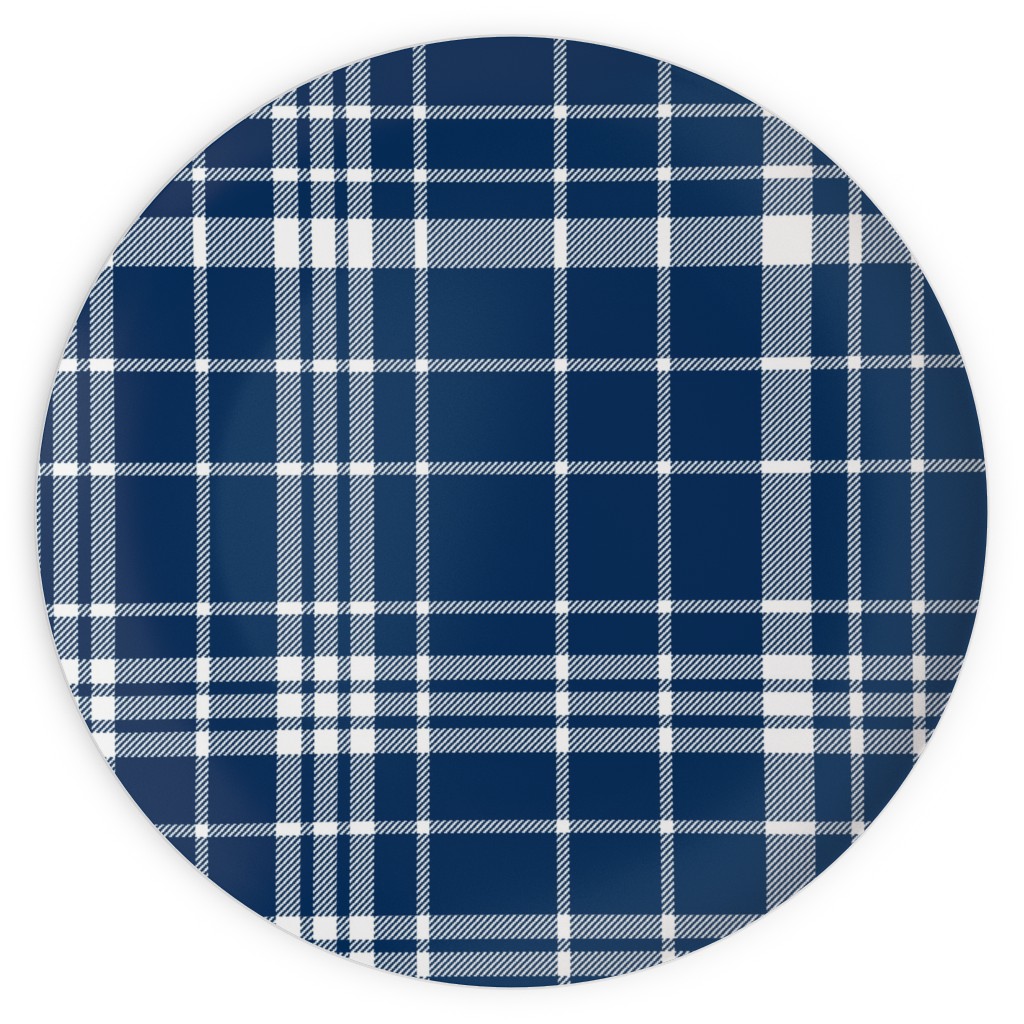 Tartan Check Plates, 10x10, Blue