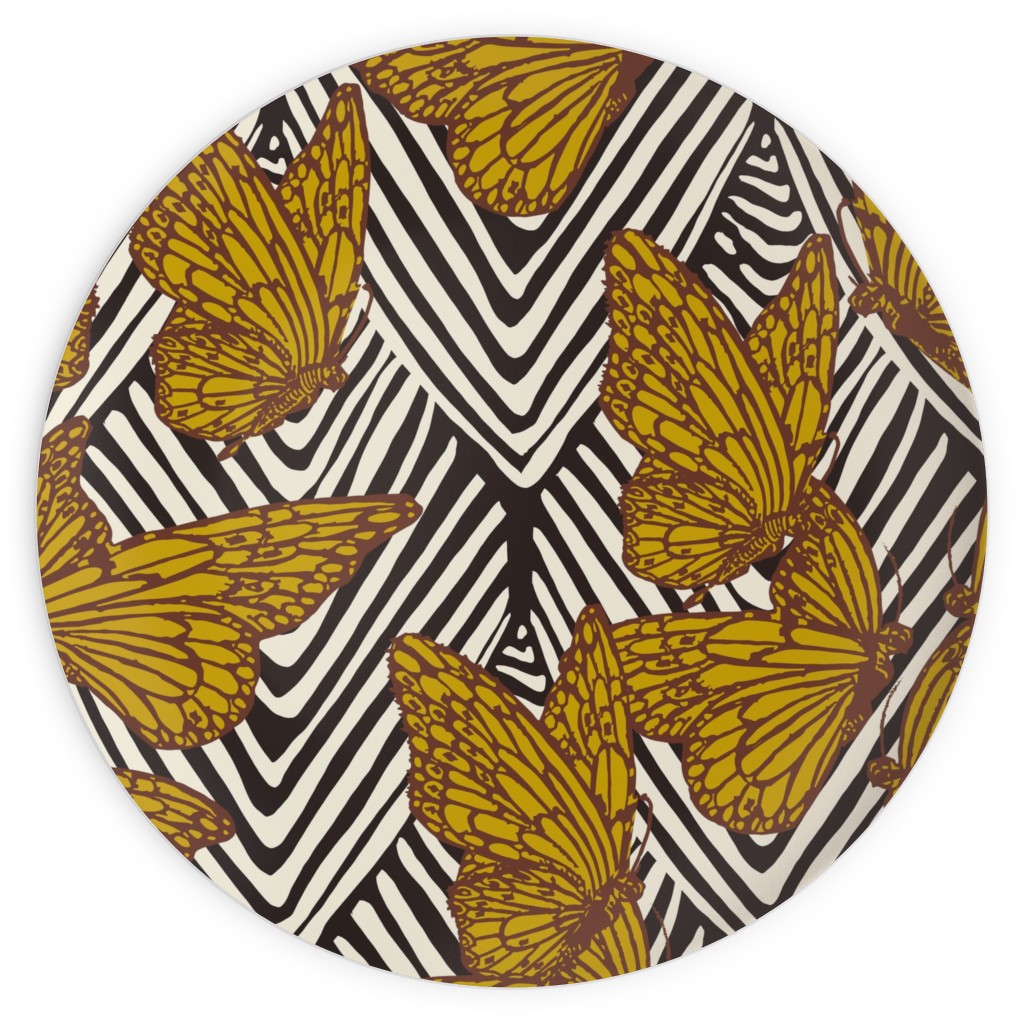 Enchanted Butterfly - Gold Plates, 10x10, Yellow, Classic Yellow