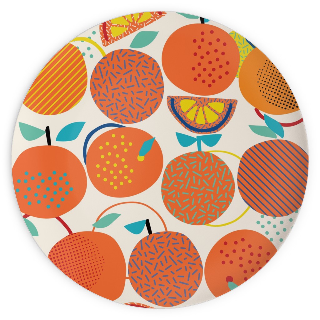 Fresh Orange - Orange Plates, 10x10, Orange