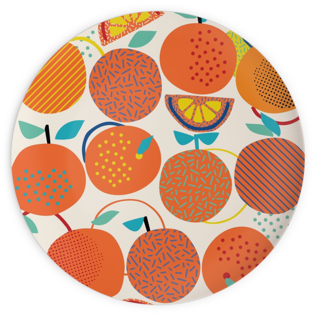Fresh Orange - Orange Plates, 10x10, Orange, Orange