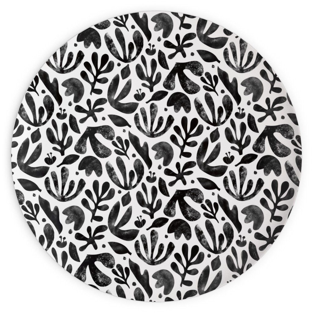 Flower Cutouts - Neutral Plates, 10x10, Black