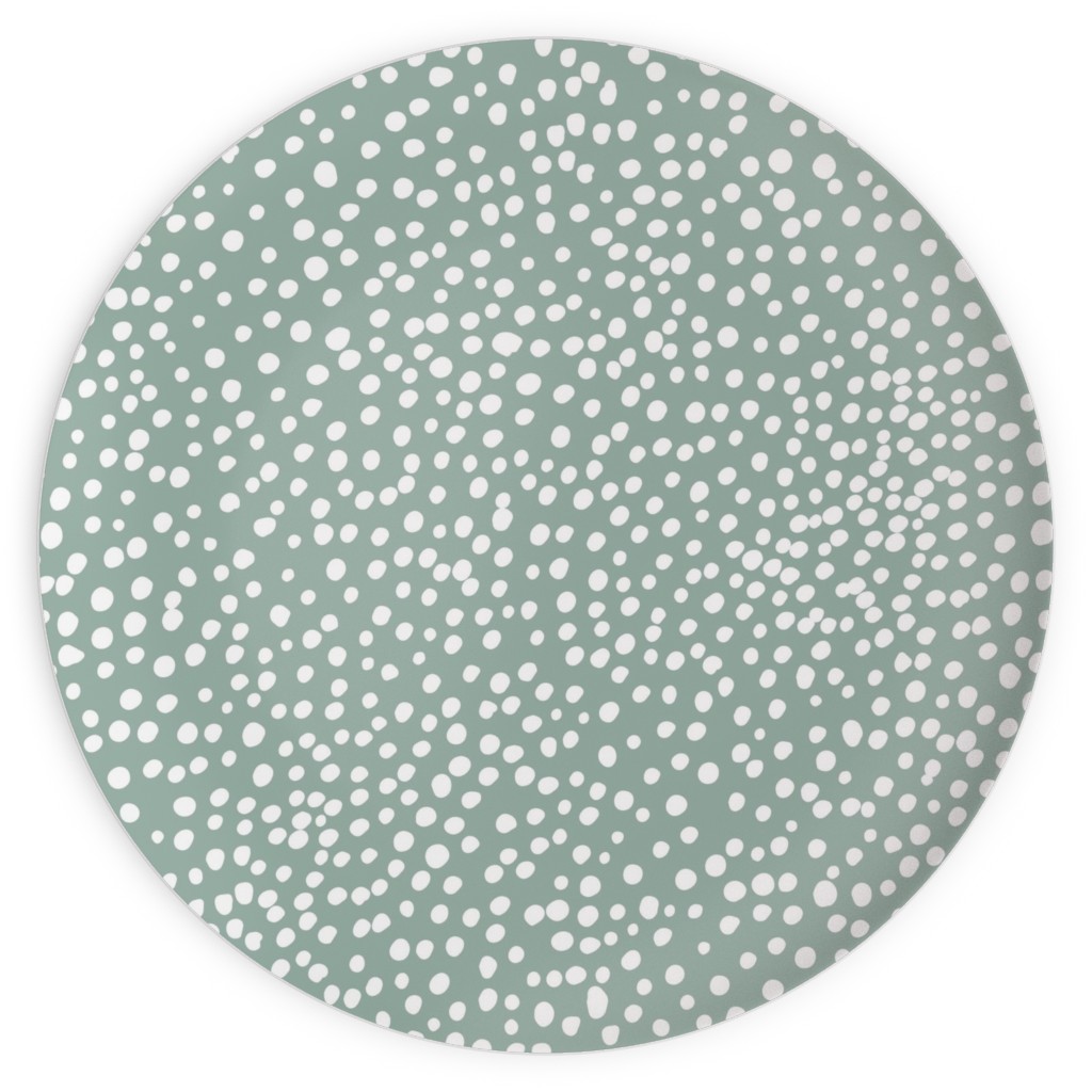 Cheetah - Sage Green Plates, 10x10, Green