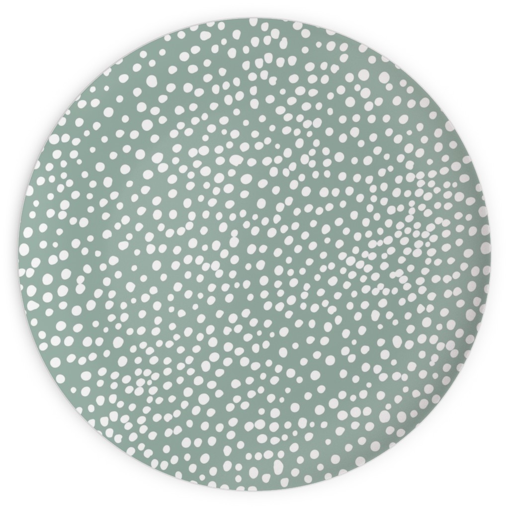 Cheetah - Sage Green Plates, 10x10, Green, Classic Green