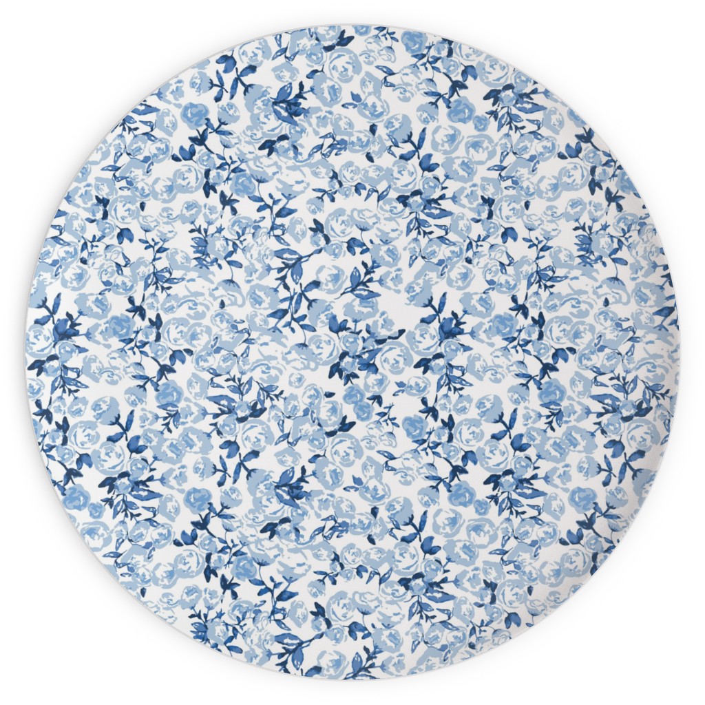 a Thousand Roses - Blue Plates, 10x10, Blue, True Blue