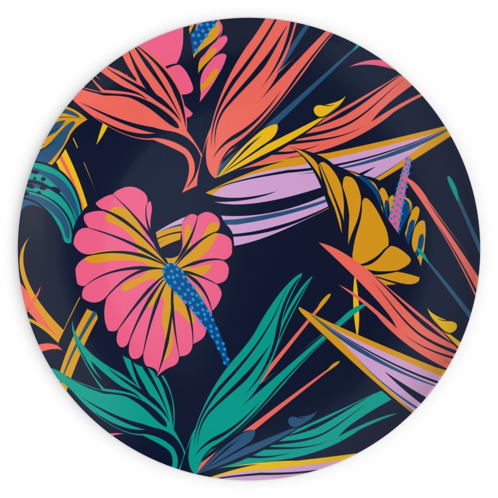 Electric Paradise Plates, 10x10, Multicolor