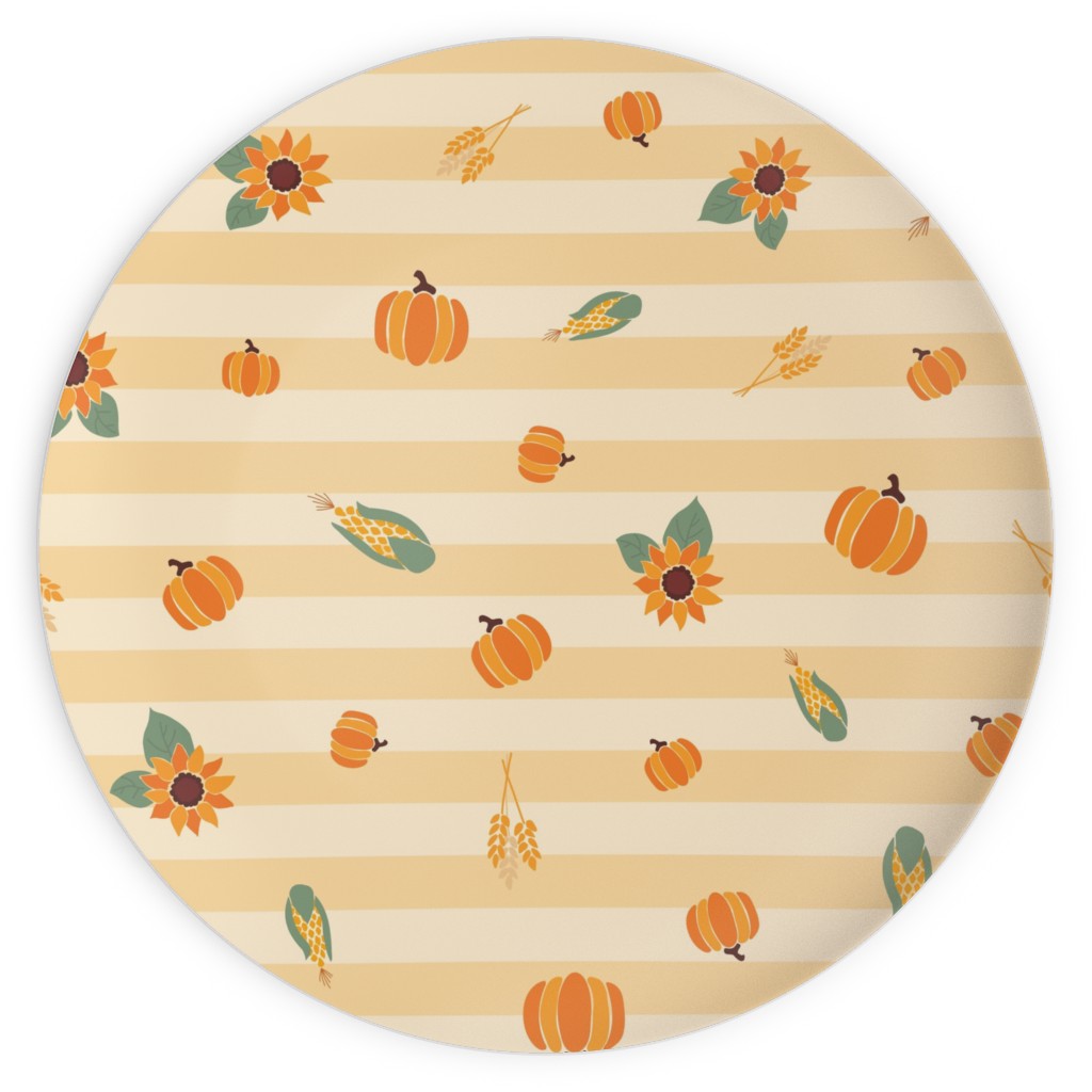 Autumn Nature Plates, 10x10, Yellow
