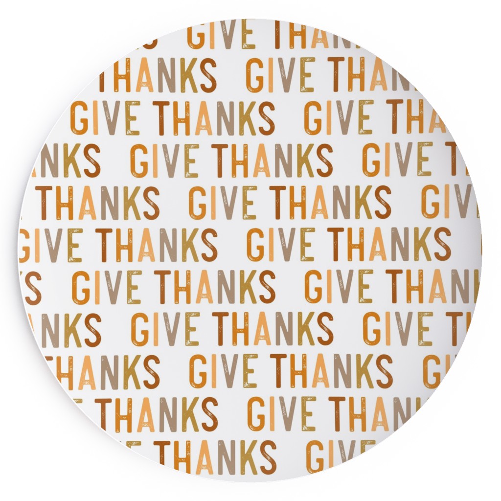 Give Thanks Salad Plate, Beige