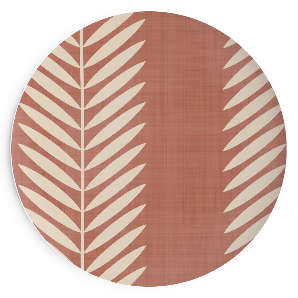 Laurel Leaf Stripe Salad Plate, Pink