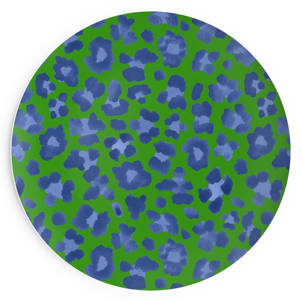 Leopard Print Salad Plate, Green