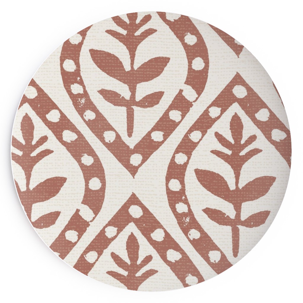 Molly's Print - Terracotta Salad Plate, Brown
