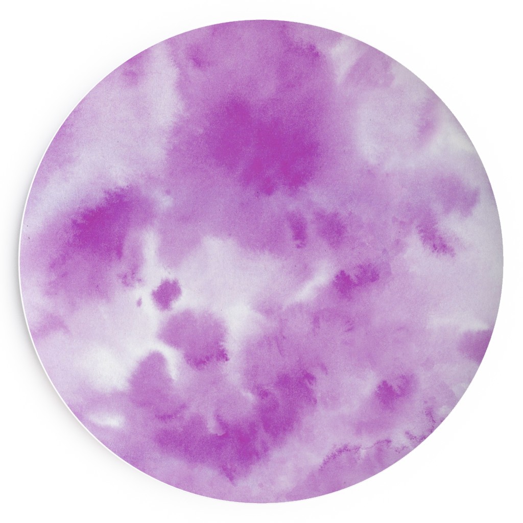 Watercolor Texture - Purple Salad Plate, Purple