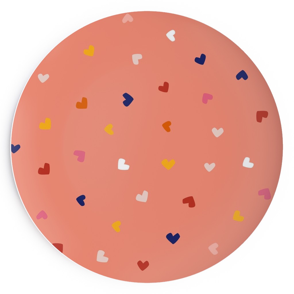 Heart Sprinkles - Pink Salad Plate, Pink