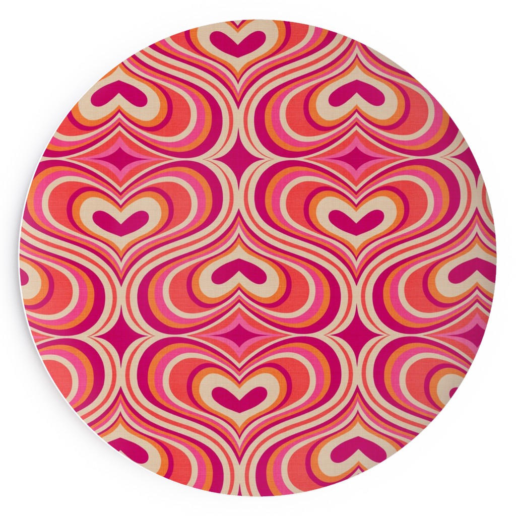 I Think I Love You - Red Salad Plate, Red