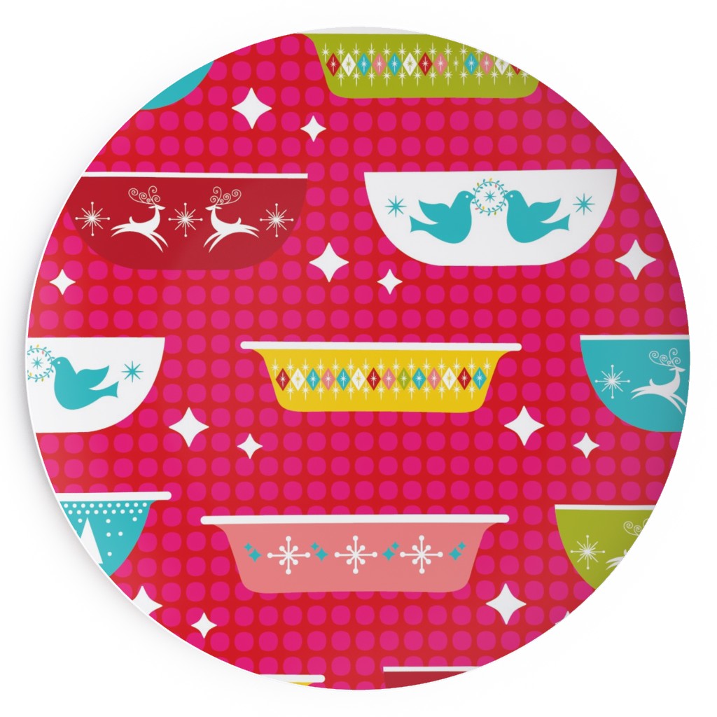 Christmas Dishes Salad Plate, Multicolor