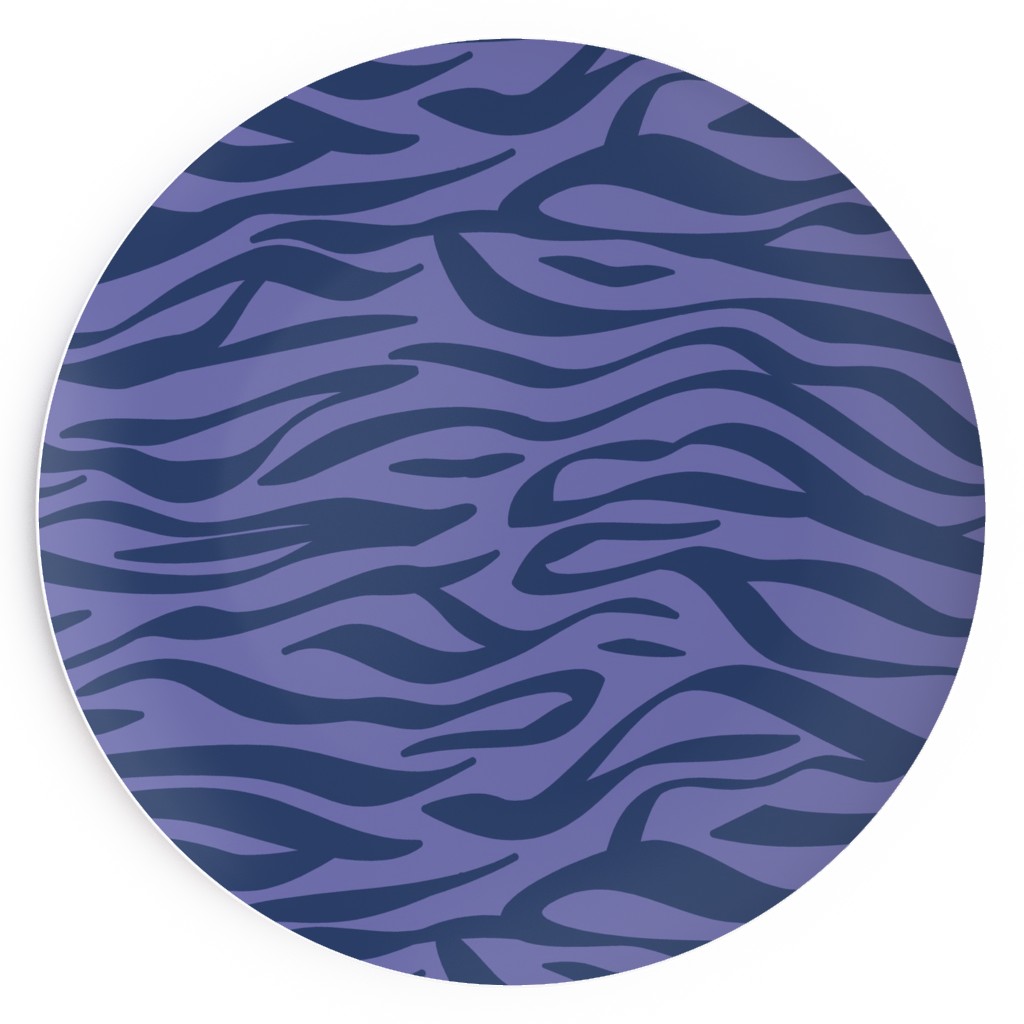 Zebra Animal Print - Purple Salad Plate, Purple