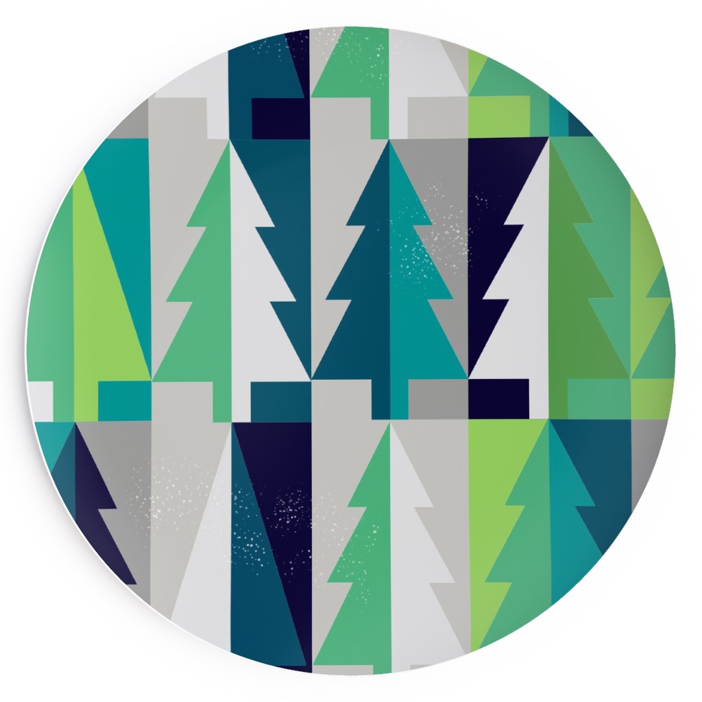 Winter Pine Tree Forest - Green Salad Plate | Shutterfly