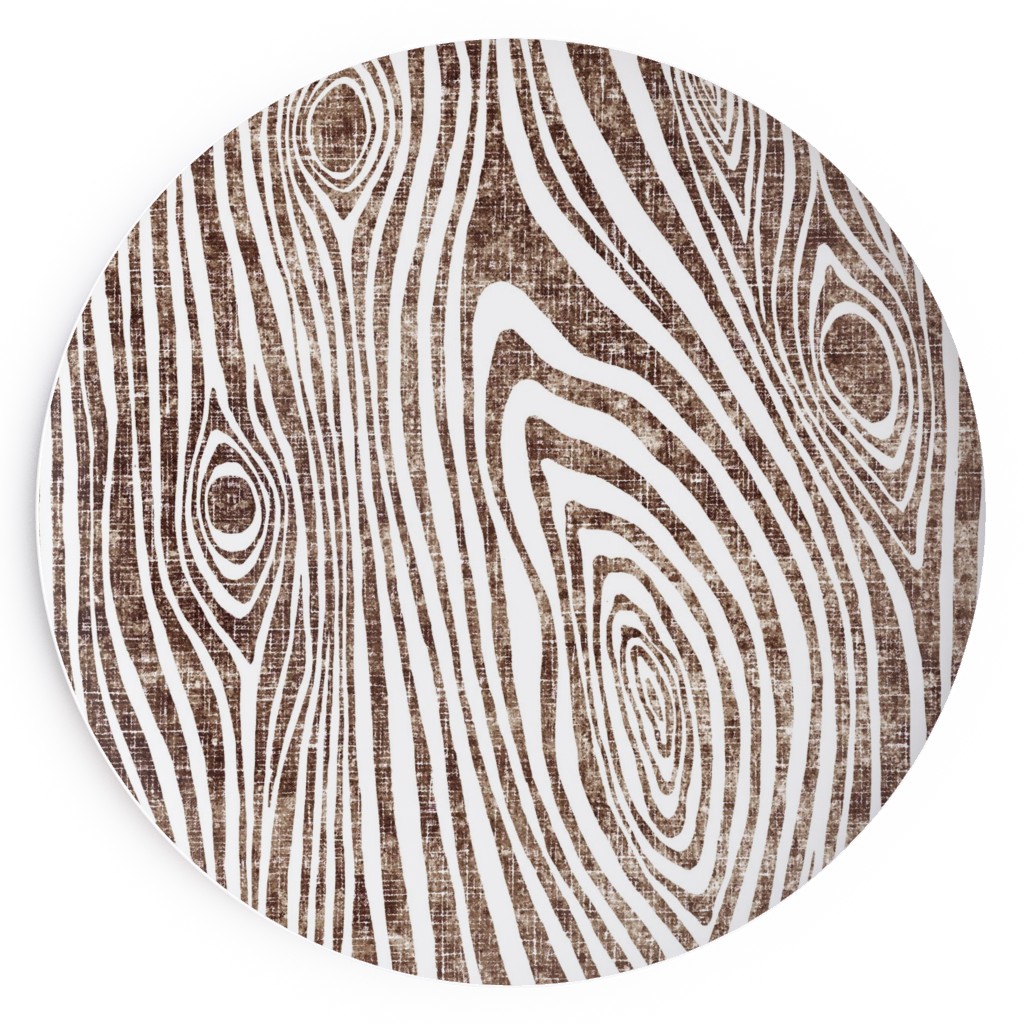 Woodgrain Driftwood Salad Plate, Brown