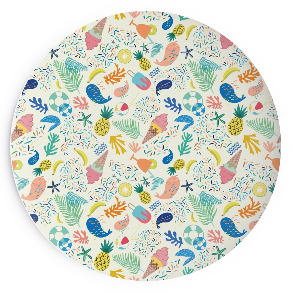 Ohlala Summer - Multi Salad Plate, Multicolor