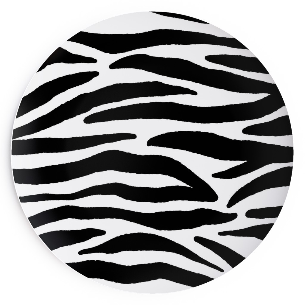 Zebra Print Black and White Salad Plate Shutterfly