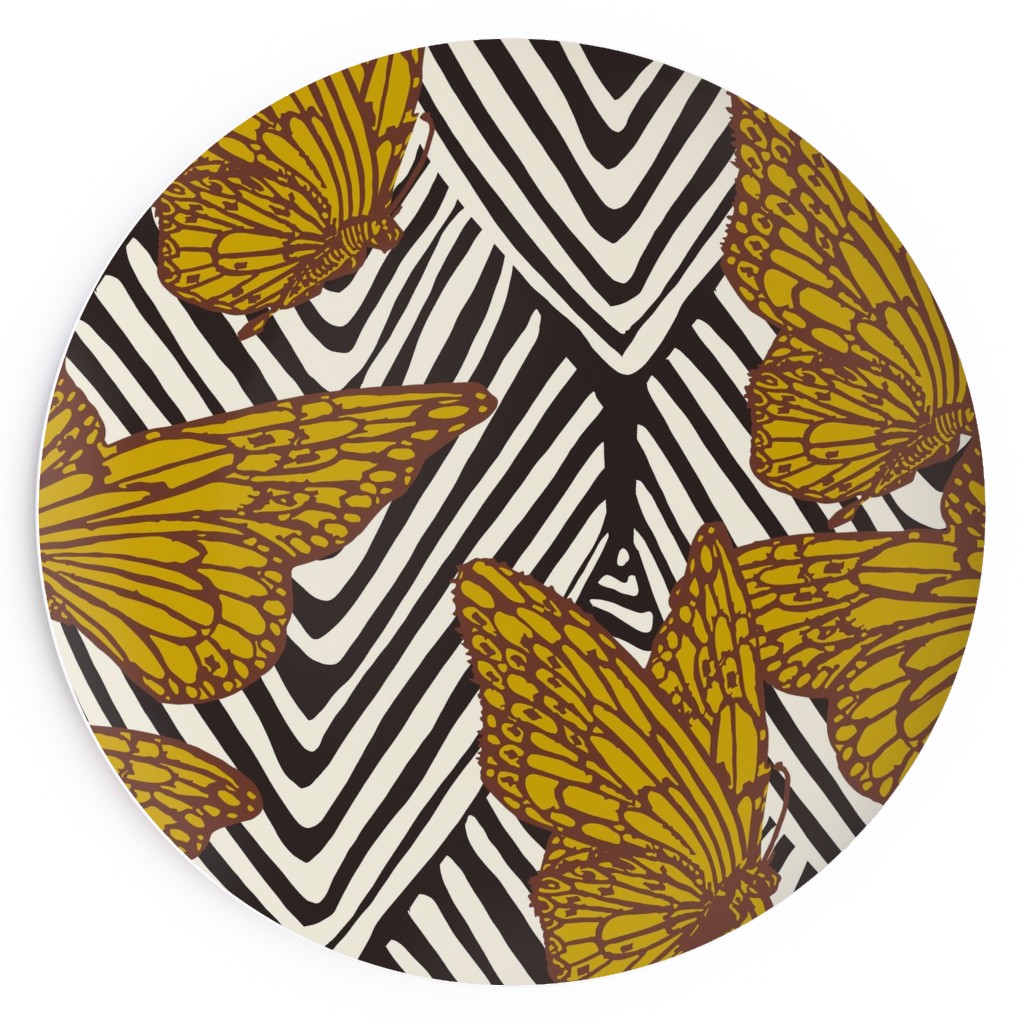 Enchanted Butterfly - Gold Salad Plate, Yellow