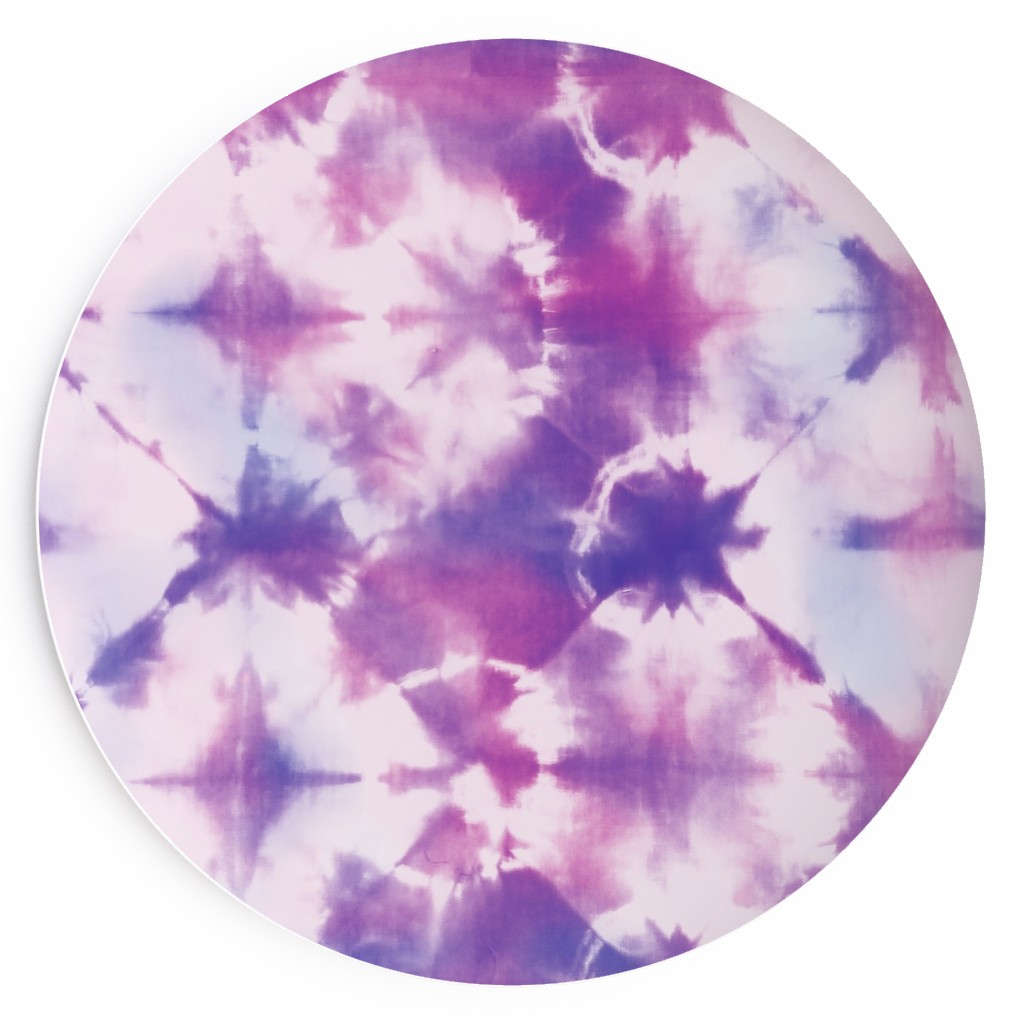 Tie-Dye - Purple and Pink Salad Plate, Purple