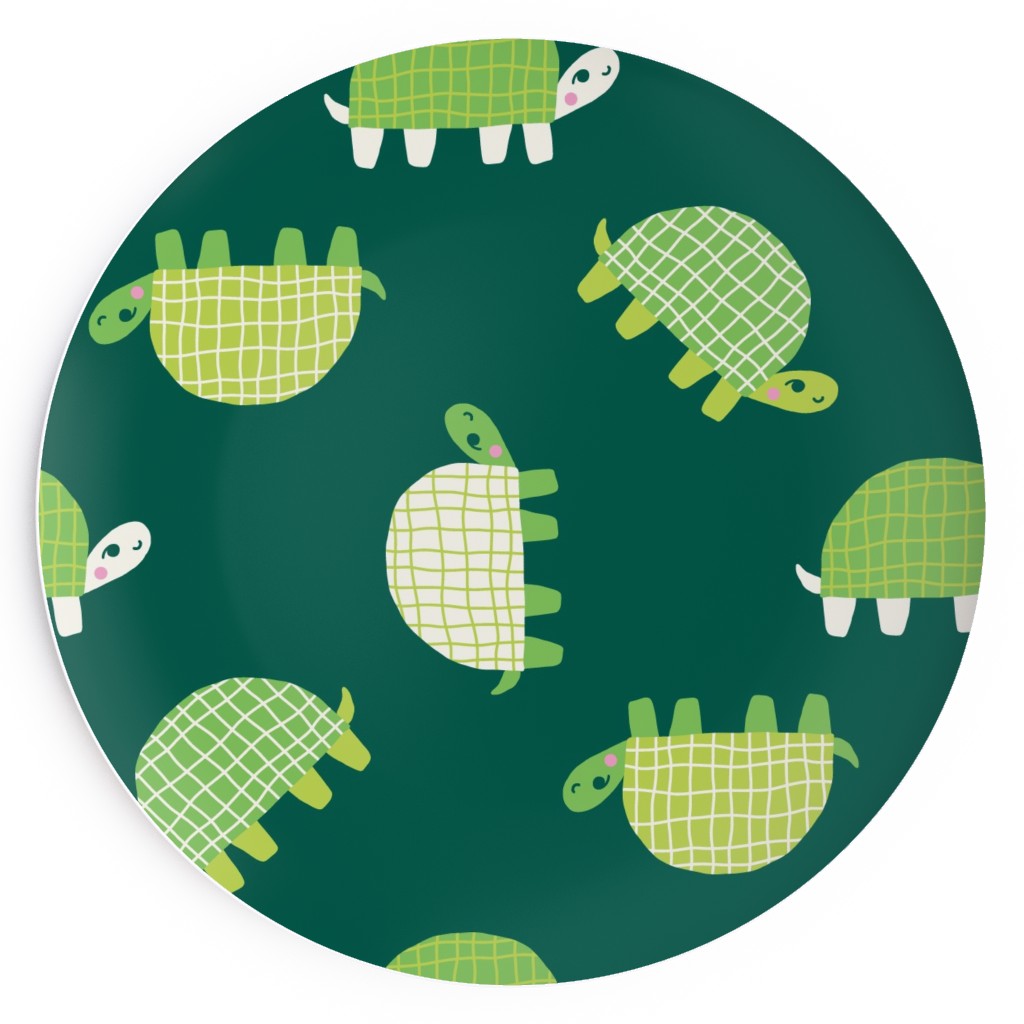 Turtles - Green Salad Plate, Green