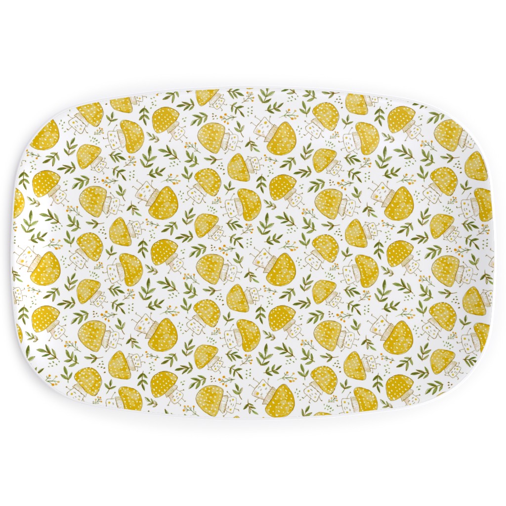 Watercolor-Designed Serving Platters